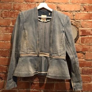 Rebecca Taylor Zip Crop Denim Jacket